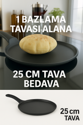 1 adet 28 cm bazlama tava alana 25 CM  TAVA BEDAVA - BAYRAM KAMPANYA